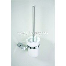 Toilet Brush Holder Ceramic Frosted Glass